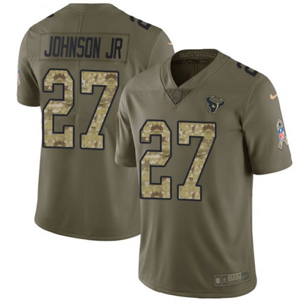 Nike Houston Texans #27 Duke Johnson Jr Olive/Camo...