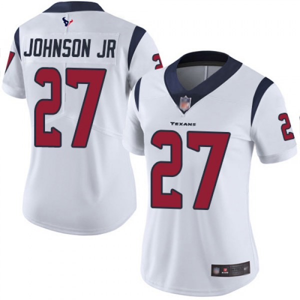 Nike Houston Texans #27 Duke Johnson Jr White Wome...