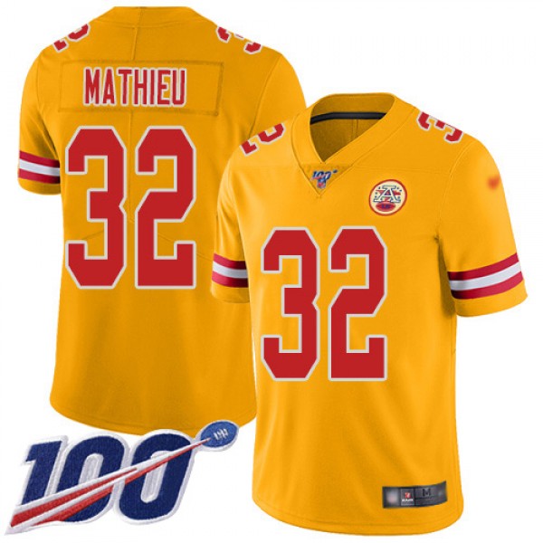 Nike Kansas City Chiefs #32 Tyrann Mathieu Gold Me...