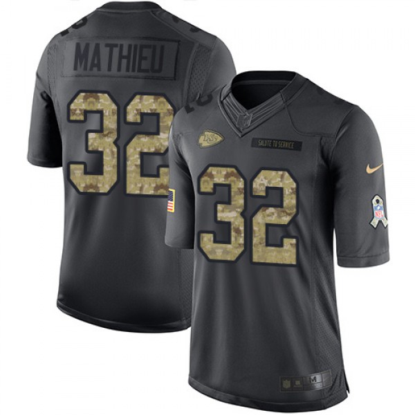 Nike Kansas City Chiefs #32 Tyrann Mathieu Black M...