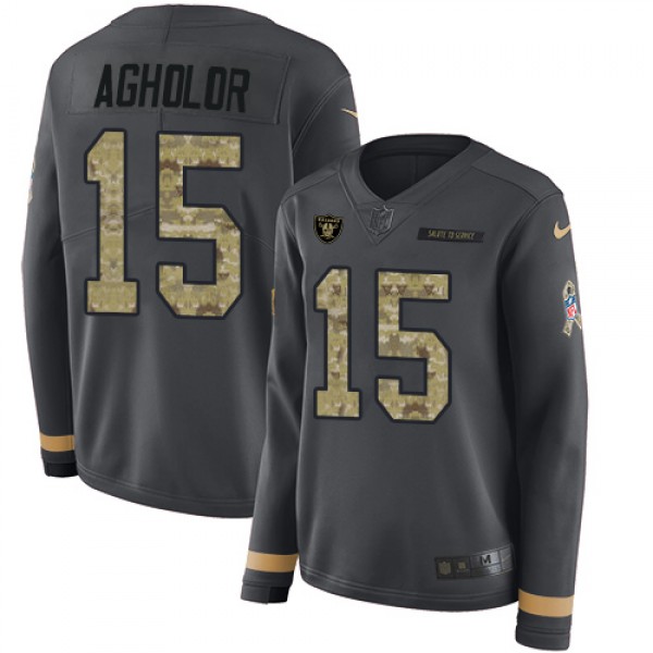 Nike Las Vegas Raiders #15 Nelson Agholor Anthraci...