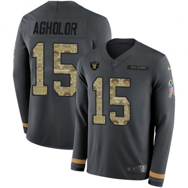 Nike Las Vegas Raiders #15 Nelson Agholor Anthraci...