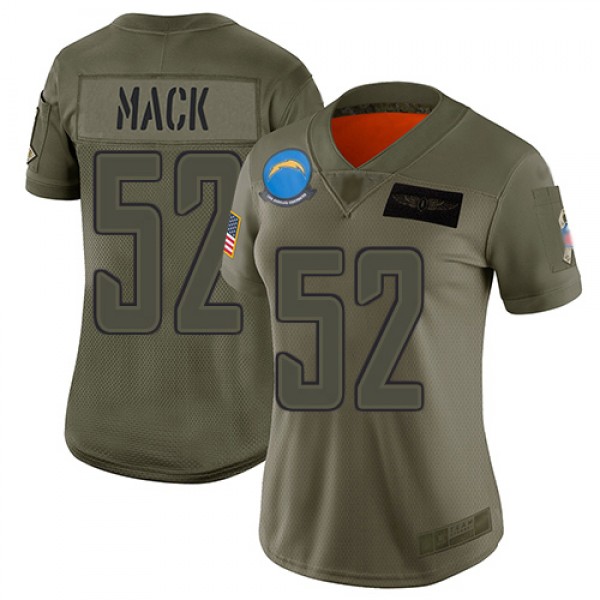 Nike Los Angeles Chargers #52 Khalil Mack Camo Wom...