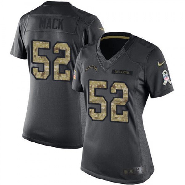 Nike Los Angeles Chargers #52 Khalil Mack Black Wo...