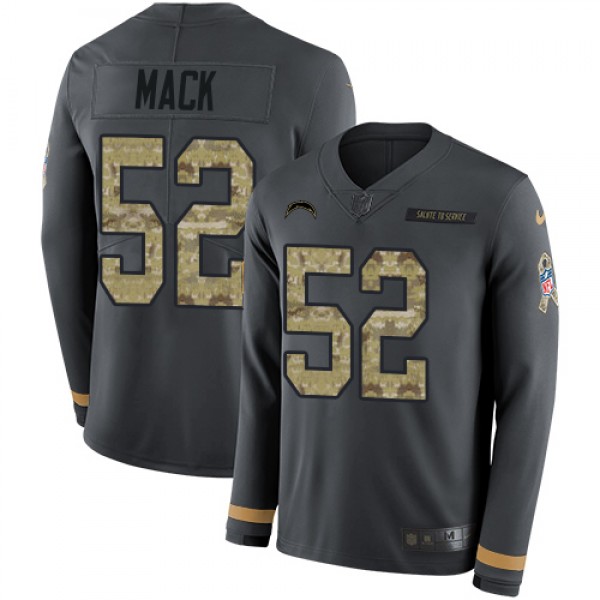 Nike Los Angeles Chargers #52 Khalil Mack Anthraci...