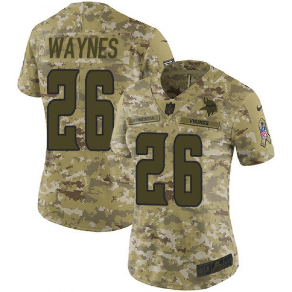 Nike Minnesota Vikings #26 Trae Waynes Camo Women&...