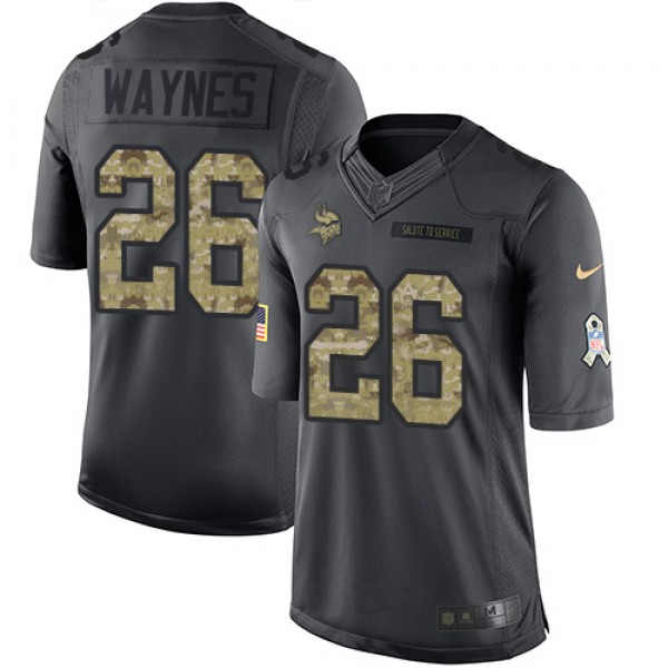 Nike Minnesota Vikings #26 Trae Waynes Black Youth...