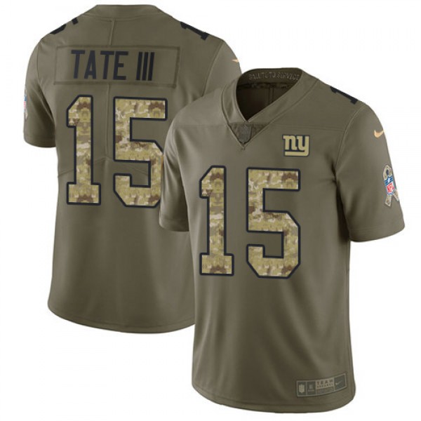 Nike New York Giants #15 Golden Tate Olive/Camo Me...