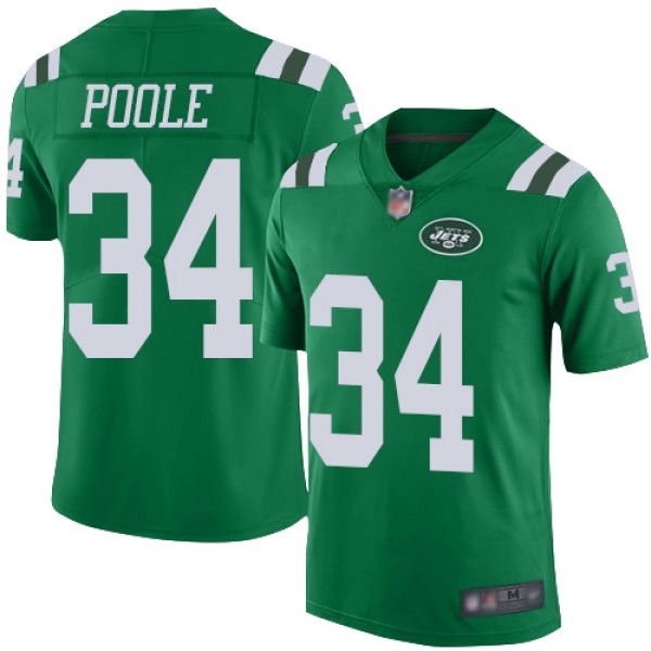 Nike New York Jets #34 Brian Poole Green Men'...