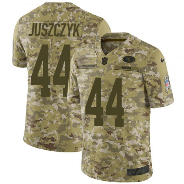 Nike San Francisco 49ers #44 Kyle Juszczyk Camo Me...