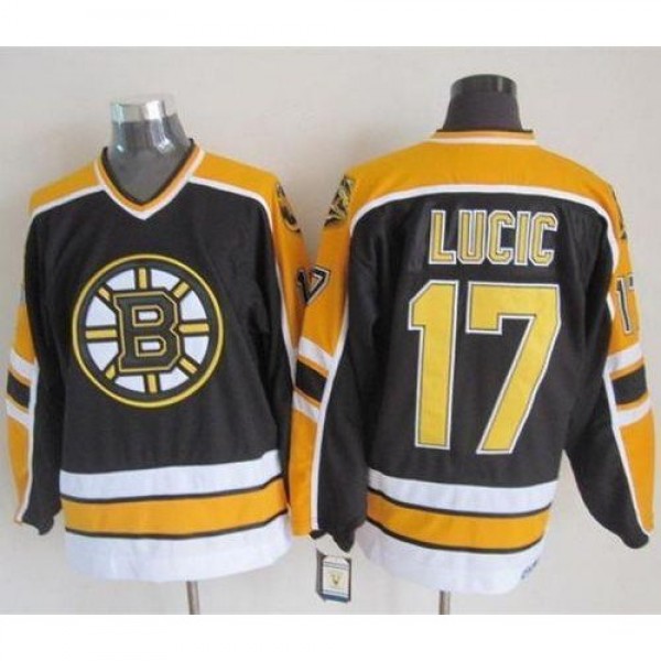 Boston Bruins #17 Milan Lucic Black CCM Throwback ...