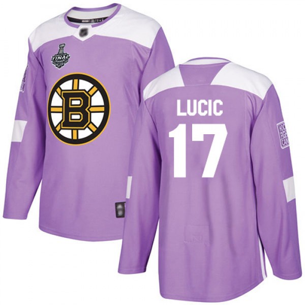 Adidas Boston Bruins #17 Milan Lucic Purple Authen...