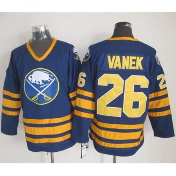 Buffalo Sabres #26 Thomas Vanek Navy Blue CCM Thro...