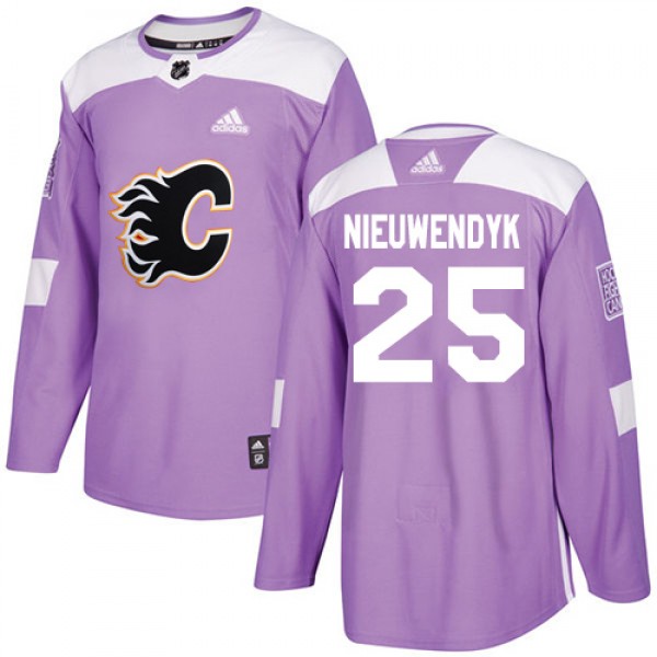 Adidas Calgary Flames #25 Joe Nieuwendyk Purple Au...