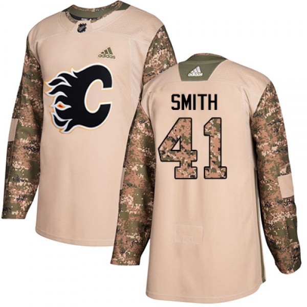 Adidas Calgary Flames #41 Mike Smith Camo Authenti...