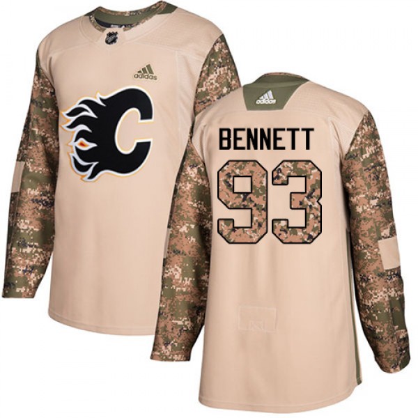 Adidas Calgary Flames #93 Sam Bennett Camo Authent...