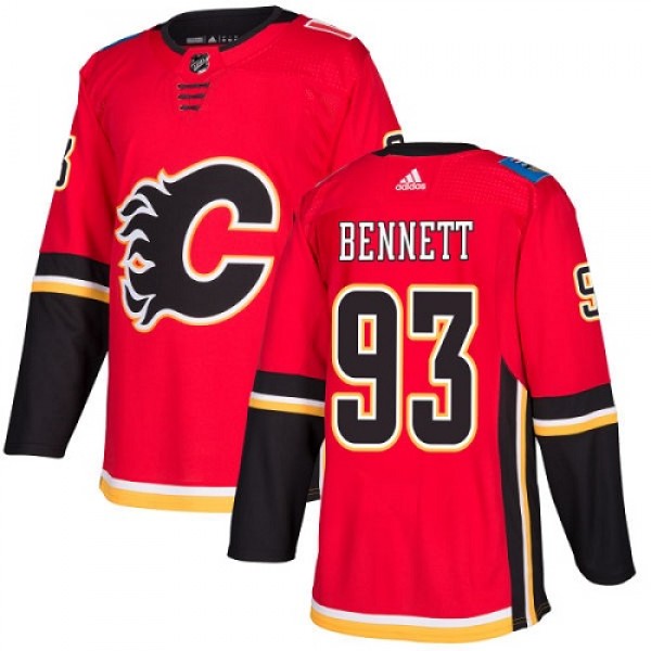 Adidas Calgary Flames #93 Sam Bennett Red Home Aut...