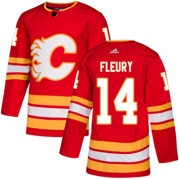 Adidas Calgary Flames #14 Theoren Fleury Red Alter...