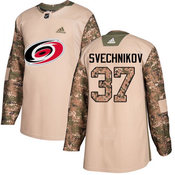 Adidas Carolina Hurricanes #37 Andrei Svechnikov C...