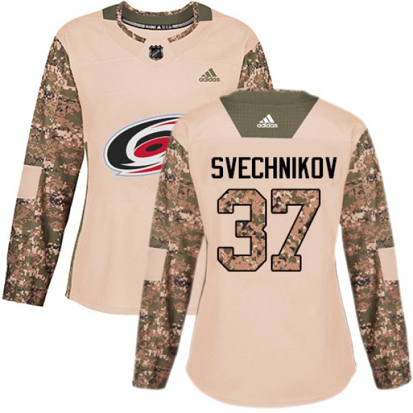 Adidas Carolina Hurricanes #37 Andrei Svechnikov C...