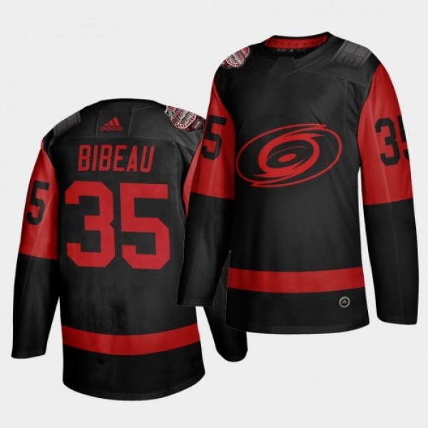 Carolina Carolina Hurricanes #35 Antoine Bibeau Bl...