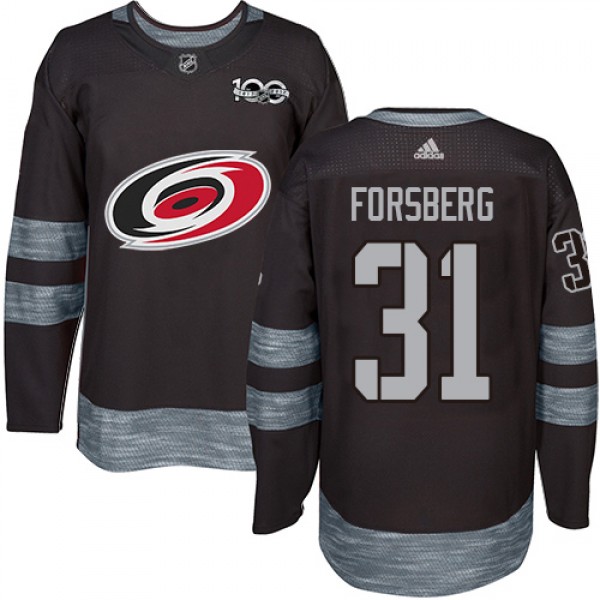 Adidas Carolina Hurricanes #31 Anton Forsberg Blac...