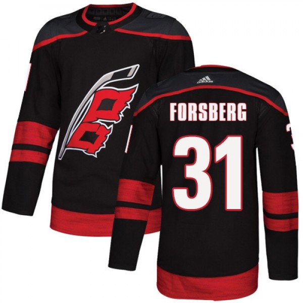 Adidas Carolina Hurricanes #31 Anton Forsberg Blac...