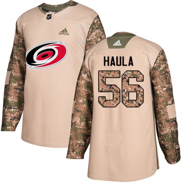 Adidas Carolina Hurricanes #56 Erik Haula Camo Aut...