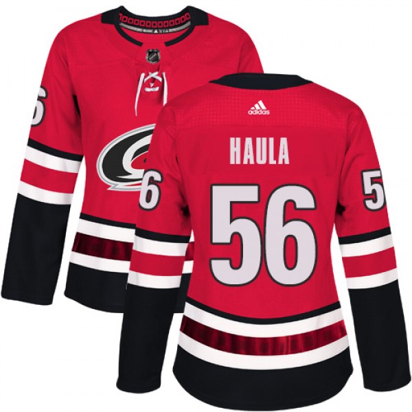 Adidas Carolina Hurricanes #56 Erik Haula Red Home...