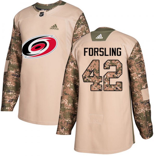 Adidas Carolina Hurricanes #42 Gustav Forsling Cam...