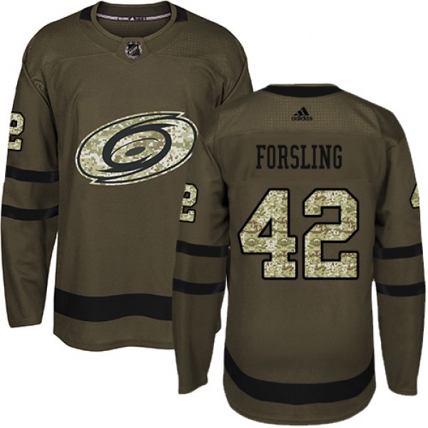 Adidas Carolina Hurricanes #42 Gustav Forsling Gre...