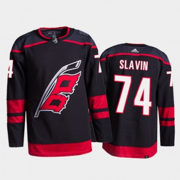 Adidas Carolina Hurricanes #74 Jaccob Slavin Men&#...