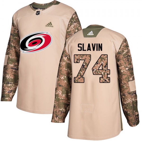 Adidas Carolina Hurricanes #74 Jaccob Slavin Camo ...