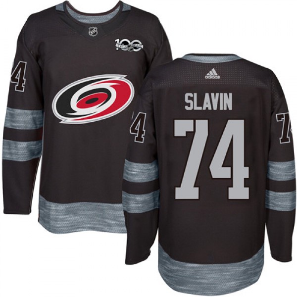 Adidas Carolina Hurricanes #74 Jaccob Slavin Black...