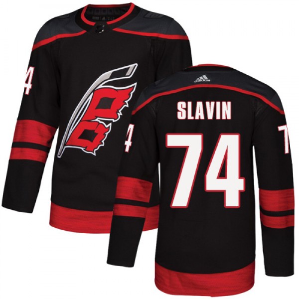 Adidas Carolina Hurricanes #74 Jaccob Slavin Black...