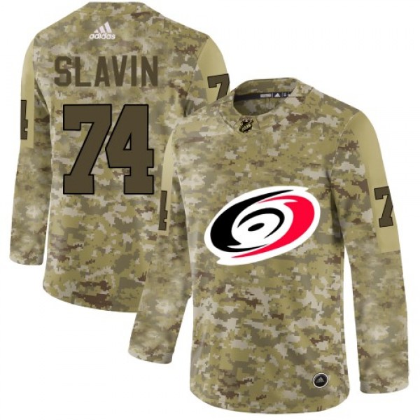 Adidas Carolina Hurricanes #74 Jaccob Slavin Camo ...