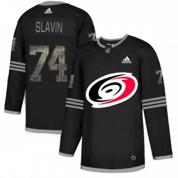 Adidas Carolina Hurricanes #74 Jaccob Slavin Black...