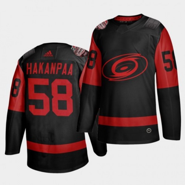 Carolina Carolina Hurricanes #58 Jani Hakanpaa Bla...