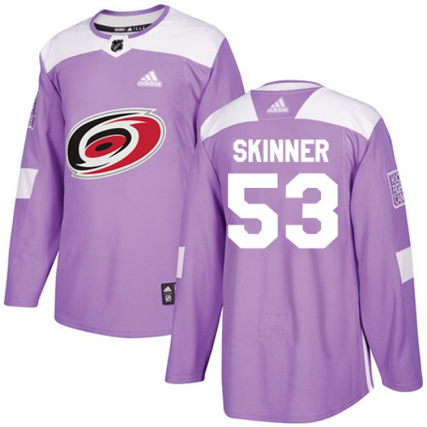 Adidas Carolina Hurricanes #53 Jeff Skinner Purple...