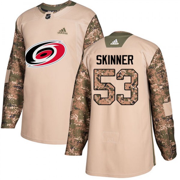 Adidas Carolina Hurricanes #53 Jeff Skinner Camo A...