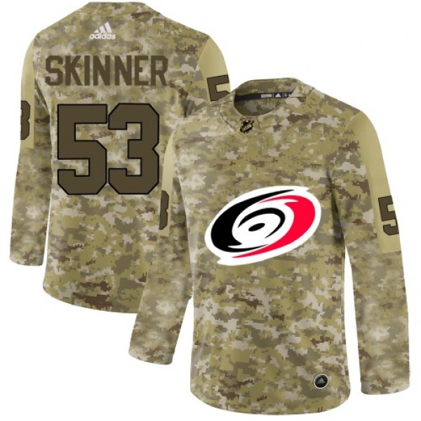 Adidas Carolina Hurricanes #53 Jeff Skinner Camo A...