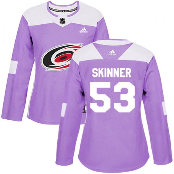 Adidas Carolina Hurricanes #53 Jeff Skinner Purple...