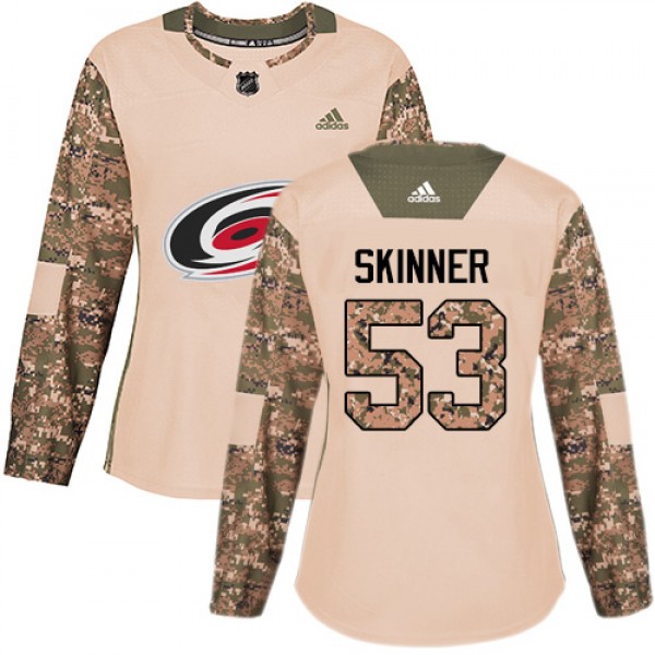 Adidas Carolina Hurricanes #53 Jeff Skinner Camo A...