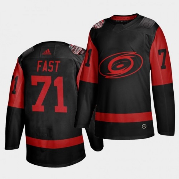 Carolina Carolina Hurricanes #71 Jesper Fast Black...