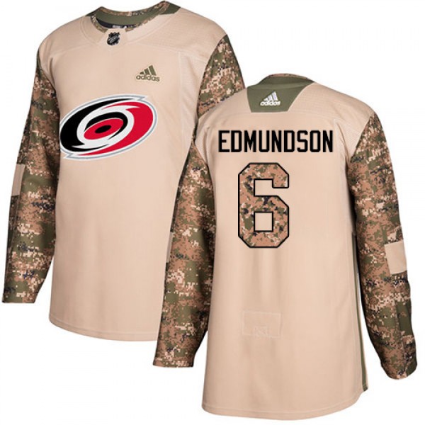 Adidas Carolina Hurricanes #6 Joel Edmundson Camo ...