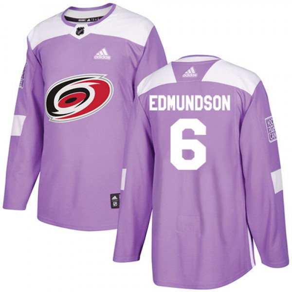 Adidas Carolina Hurricanes #6 Joel Edmundson Purpl...