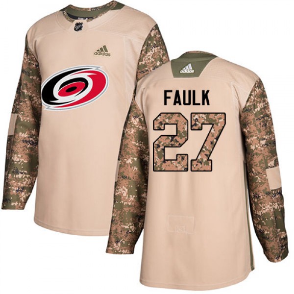 Adidas Carolina Hurricanes #27 Justin Faulk Camo A...