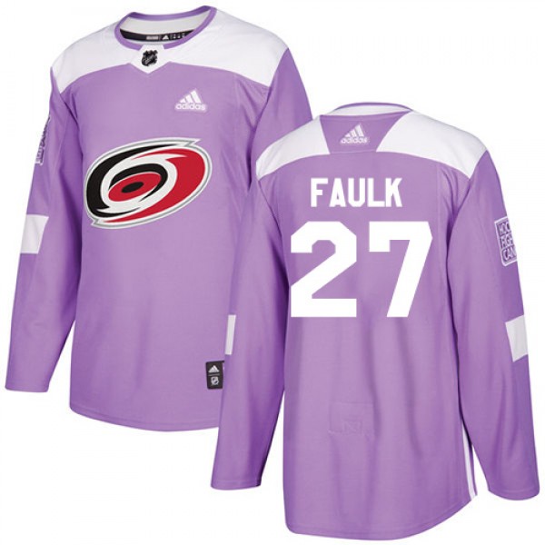 Adidas Carolina Hurricanes #27 Justin Faulk Purple...