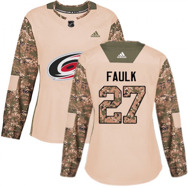 Adidas Carolina Hurricanes #27 Justin Faulk Camo A...