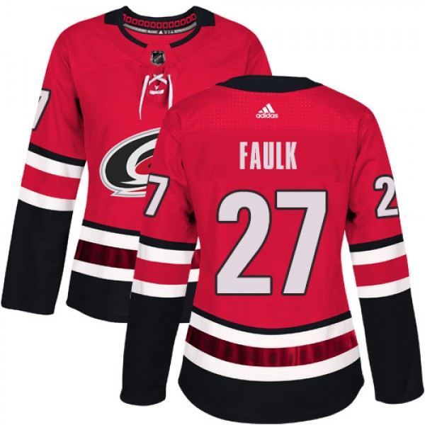 Adidas Carolina Hurricanes #27 Justin Faulk Red Ho...